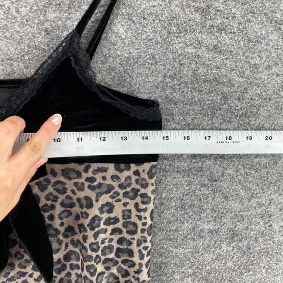 New Romwe Cami Top Women M Medium Black Animal Print V-Neck Sleeveless Sleepwear - Picture 6 of 8